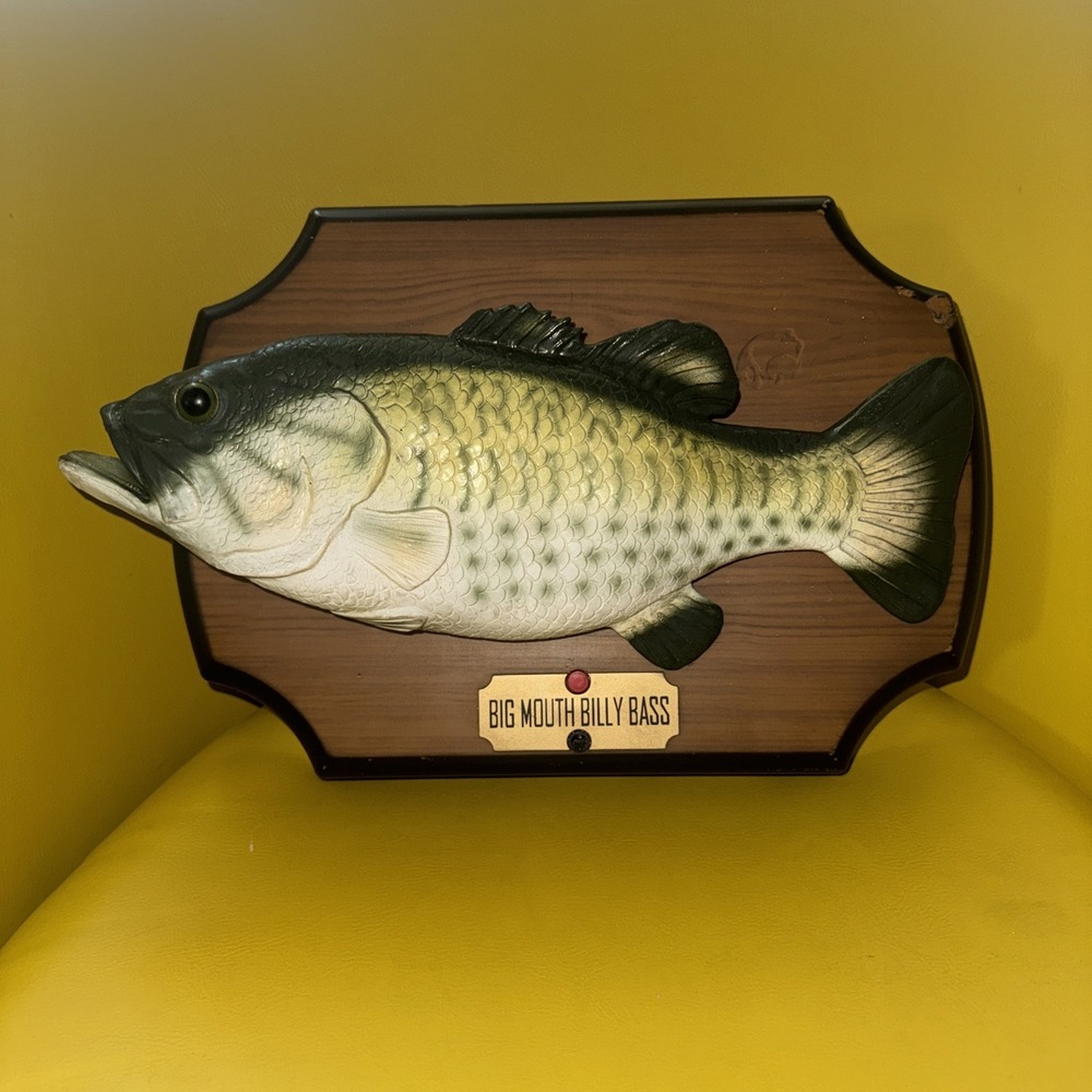 Big Mouth Billy Bass Singing Fish Vtg 1999 Fishing Cabin Decor PROP Parts Only